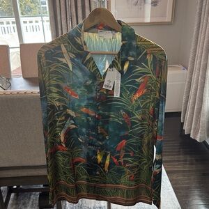 ASOS Multicolor Tropical Print Casual Button Down Shirt